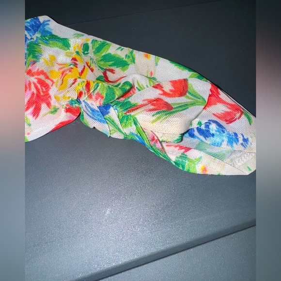 AFRM size Large Multicolor Floral mini Dress with sheer sleeves - Picture 6 of 7